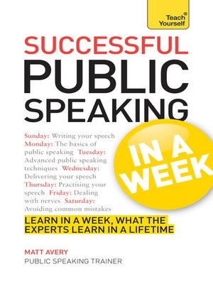 cover image of Successful Public Speaking in a Week